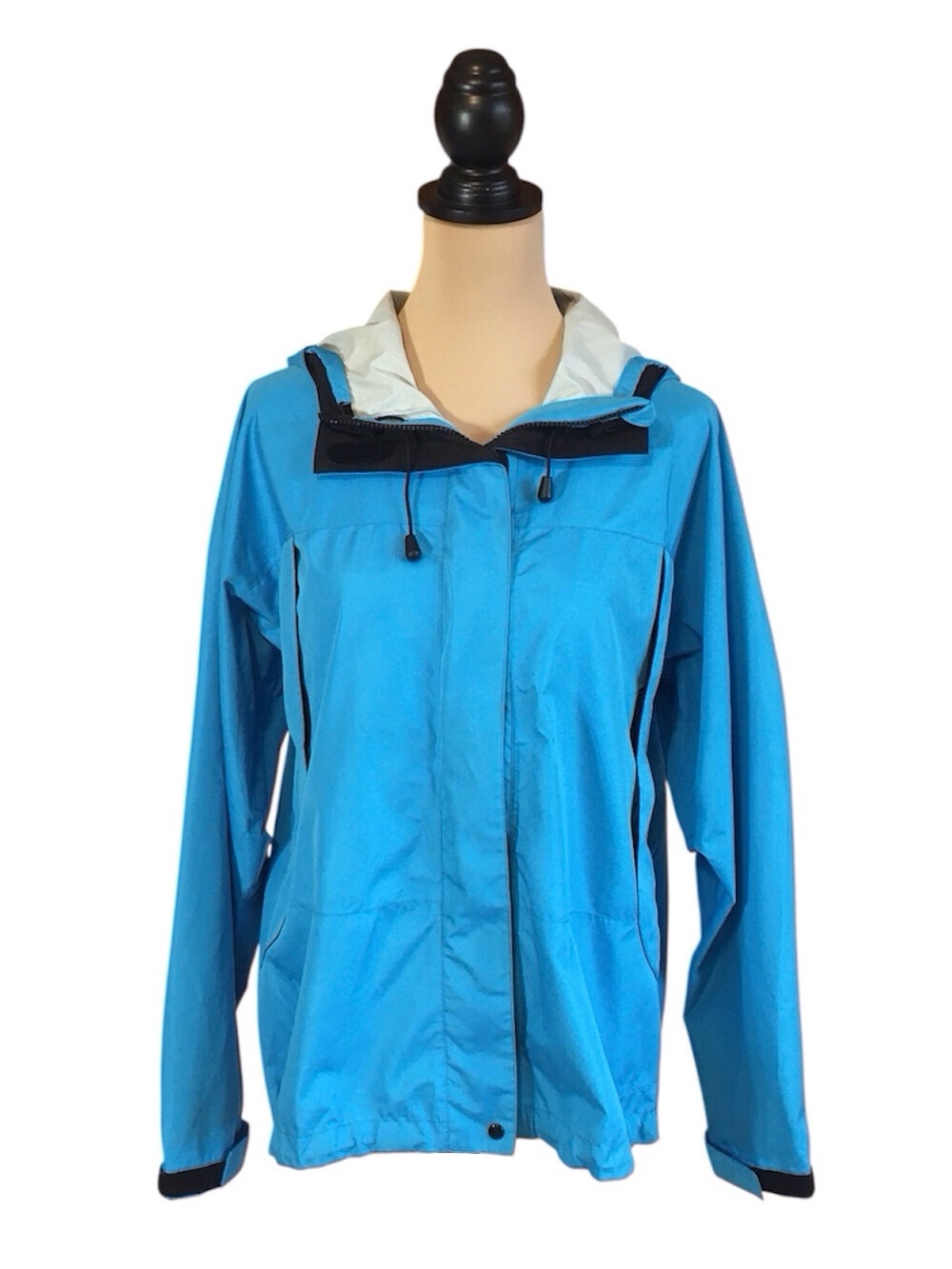 L.L. Bean Light Blue Rain Coat Shell, Women’s Medium